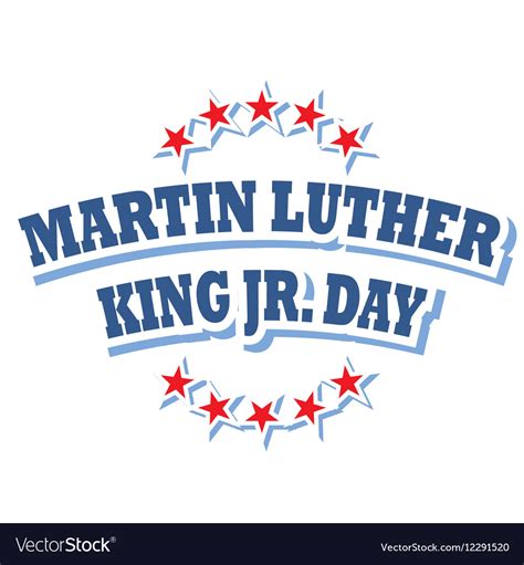 Martin Luther King Jr Day Logo Symbol Royalty Free Vector