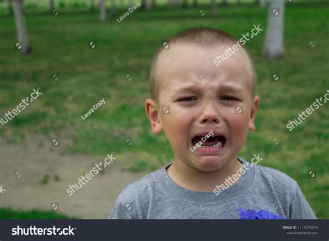 Little Boy Crying While Standing Park Stock Photo 1113275570 Shutterstock