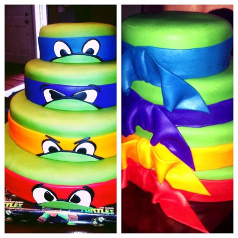 How cool is this ninja turtle party?! Teenage Mutant Ninja Turtles Cake Ideas / Teenage Mutant ...