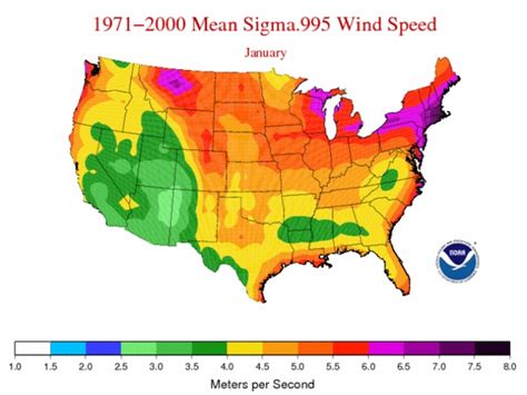 Average Wind Speeds Map Viewer Noaa