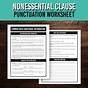Essential And Nonessential Clauses Worksheet With Answers