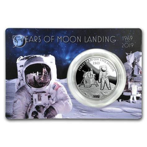 First Man On The Moon 50 Years Of Moon Landing 2019 1 Oz Pure