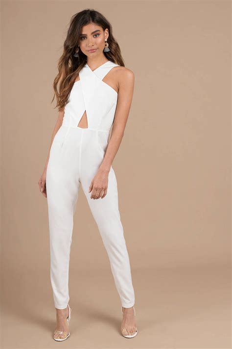 Aurora Halter Jumpsuit In White 35 Tobi Us