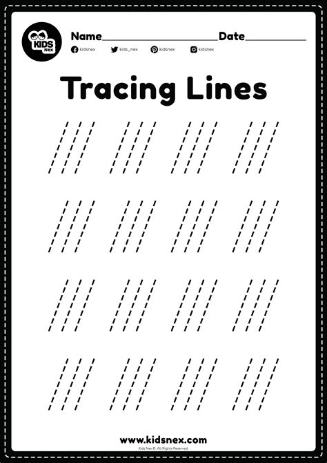 Writing Exercise Slanting Lines Line Tracing Worksheets Tracing