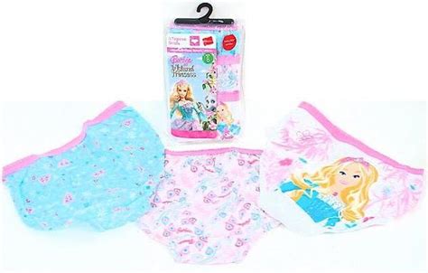 Hanes Girls 6 Pc Barbie Island Princess Cotton Briefs Panties