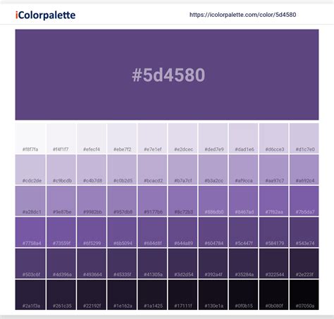 Pantone 19 3642 Tpx Royal Purple Color Hex Color Code 5d4580