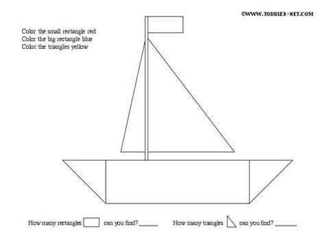 Shapes Activity Sheets Boat