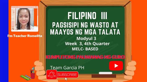 Filipino 3 Pagsisipi Ng Wasto At Maayos Ng Mga Talata Week 3 4th Q