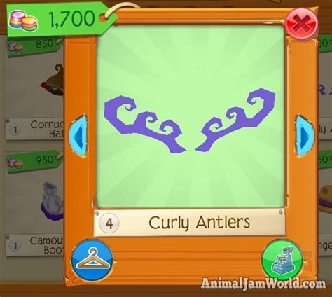 Curly Antlers In Play Wild Ajpw Rare Item Trading Animal Jam Play