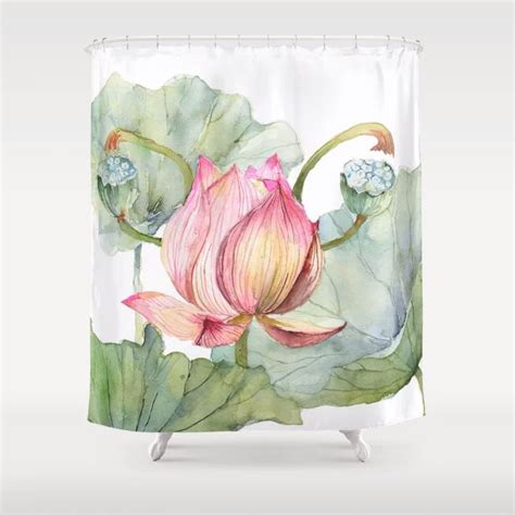 Lotus Metaphor For Feminine Beggining Shower Curtain By Violettaboya