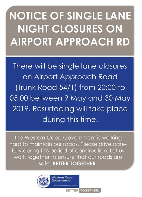 N1 And N2 Road Closures Western Cape Government