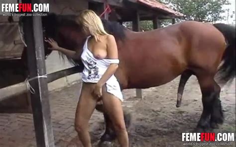 Unsatisfied Teen Slut Goes Dirty With A Horse Craving For