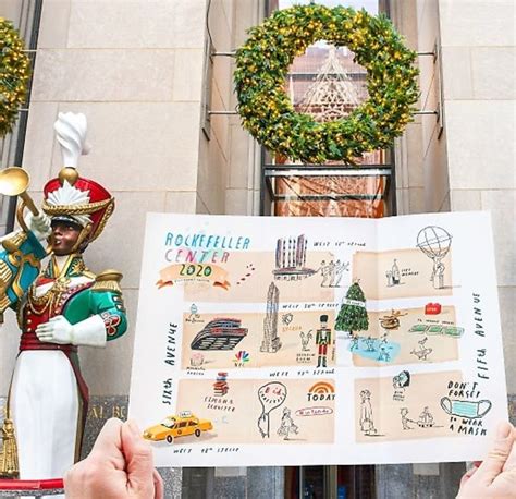 How Cool Is This Artists Illustrated Holiday Map Of Rockefeller Center