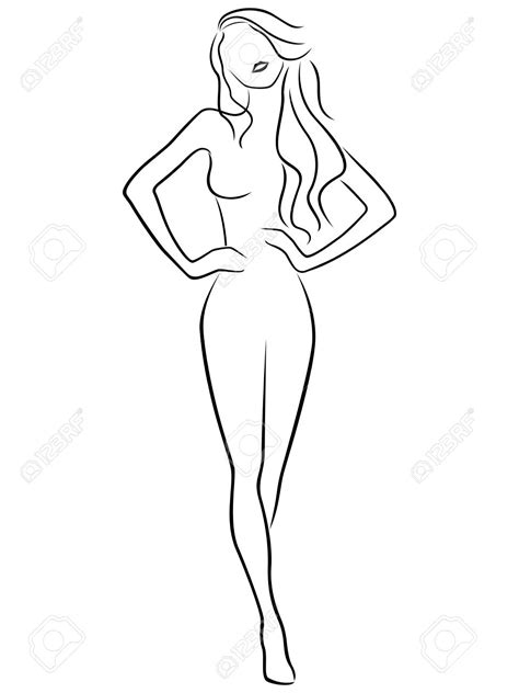 Female Body Outline Sketch Free Clipart Girl Body Drawing Outline Free Cliparts Bodenowasude