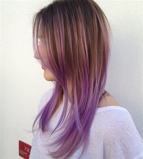 Try it on your long brown hair and watch how you turn into a. 25 Amazing Purple Ombre and Lavender Ombre Hairstyles ...