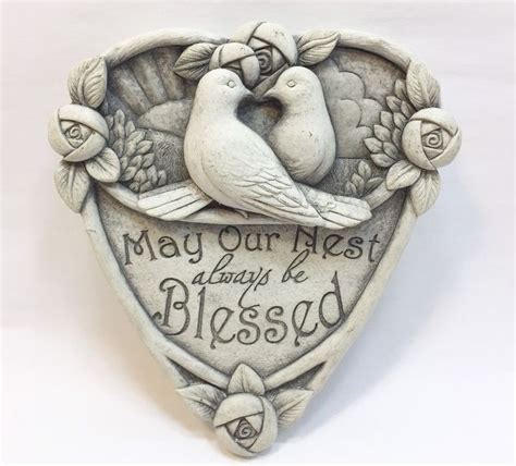 CARRUTH Cast Concrete Wall Plaque Our Nest 2009 May Our Nest Always be