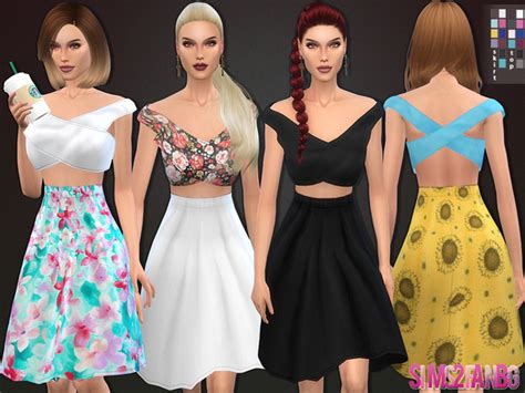 42spring Set Top And Skirt By Sims2fanbg At Tsr Sims 4 Updates
