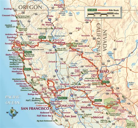 Map California To Oregon Topographic Map Of Usa With States