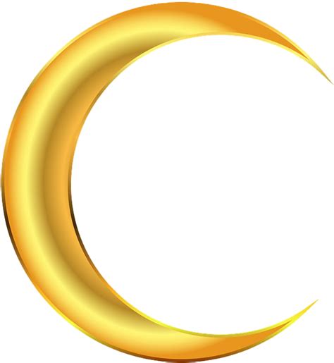 Evening Clipart Yellow Moon Half Moon Gold Png Transparent Png Full