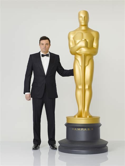 Exclusive Oscar Photos Host Seth Macfarlane Gets Cheeky With The Man