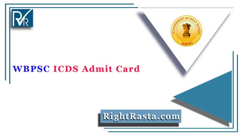 wbpsc icds admit card    supervisor promotion hall ticket