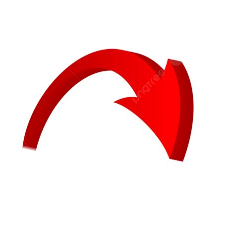 Downward Arrow Clipart Png Images 3d Downward Curved Red Arrow Png