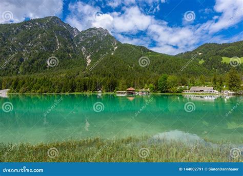 Lake Dobbiaco Toblacher See Lago Di Dobbiaco In Dolomite Alps South