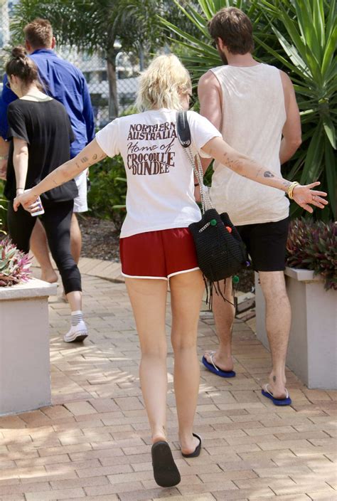 Miley Cyrus In Red Shorts 07 Gotceleb