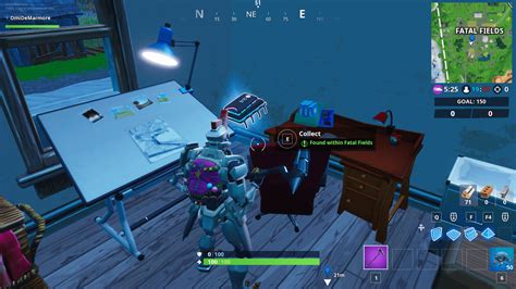 Fortnite Fortbyte 24 Location Within Fatal Fields Season 9 Dot