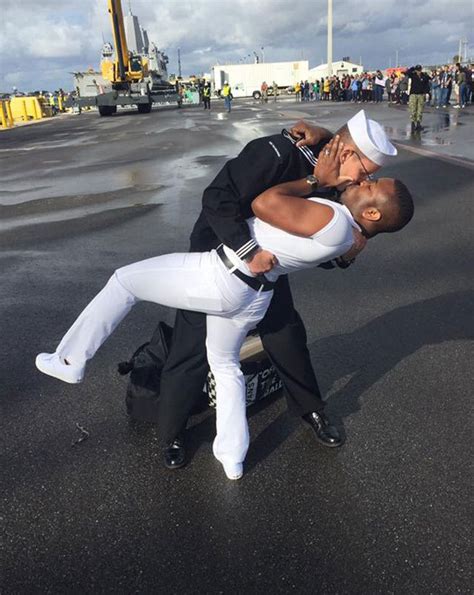 Gay Navy Sailor S Homecoming Kiss With Husband After Month Deployment