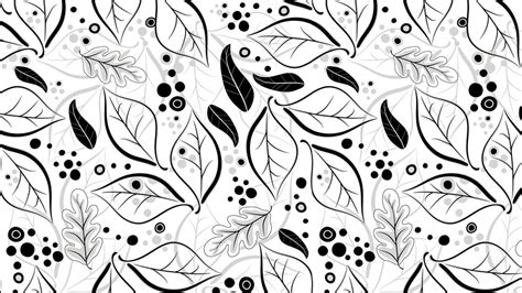 Black And White Leaf Pattern Hd Abstract Wallpapers Hd