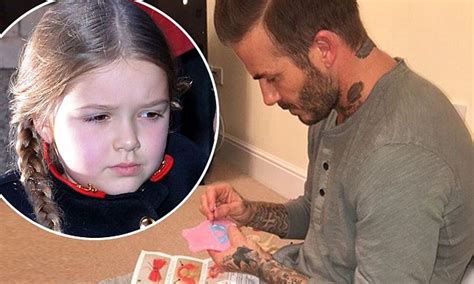 David Beckham Sews Doll Clothes For Four Year Old Daughter Harper