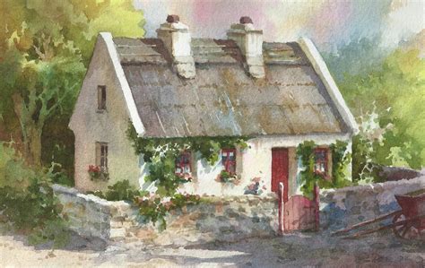 Roland Lee Travel Sketchbook New Paintings Of Thatched Cottages In Ireland