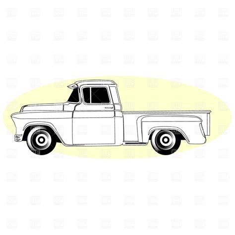 17 Classic Truck Vector Clip Art Images Old Chevy Truck Drawings