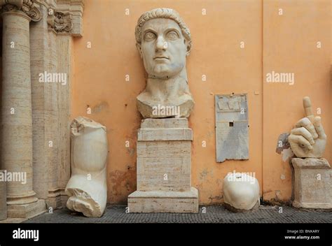 The Broken Statue Of Roman Emperor Constantine In Romes Capitoline
