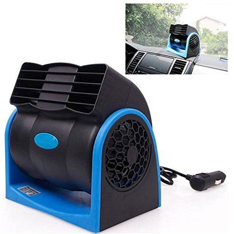 Sinedy 12v Car Cooling Air Fan Speed Adjustable Silent