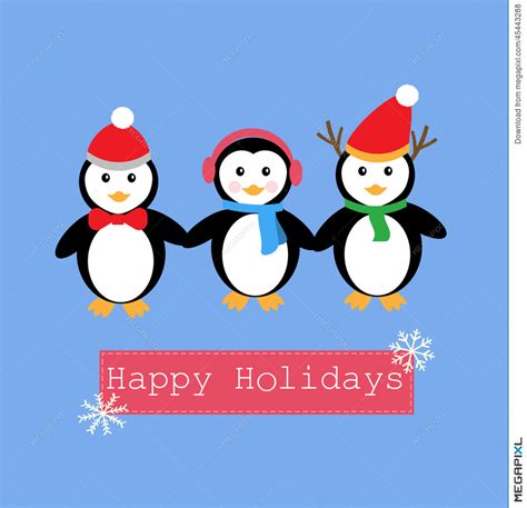 Happy Holidays Penguin Clipart Fruiters