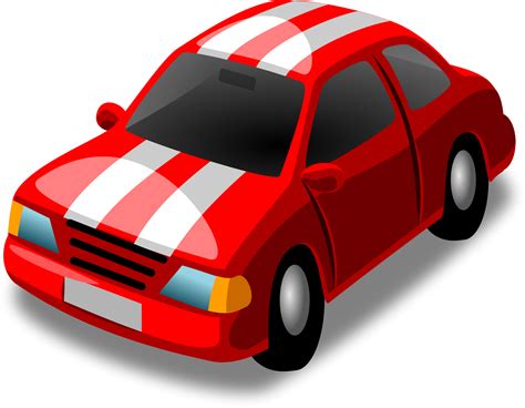 Clipart Little Red Racing Car