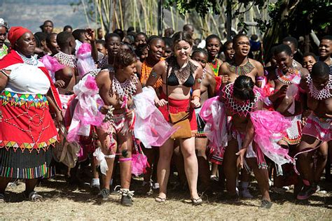 zulu maidens gather at the enyokeni royal palace in nongoma to participate in the annual zulu