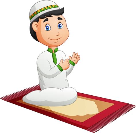 Premium Vector Muslim Boy Praying Illustration