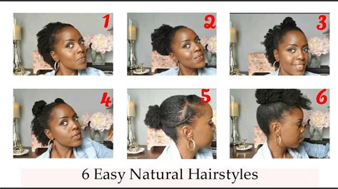 6 Quick Natural Hairstyles For Black Women Short Medium