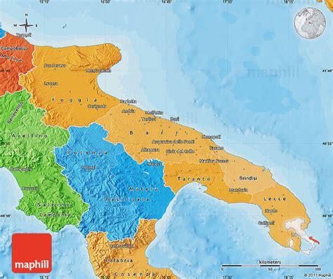 Political Shades Map Of Puglia