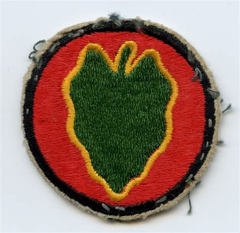 Ww2 24th Infantry Division Patch Chasing Militaria