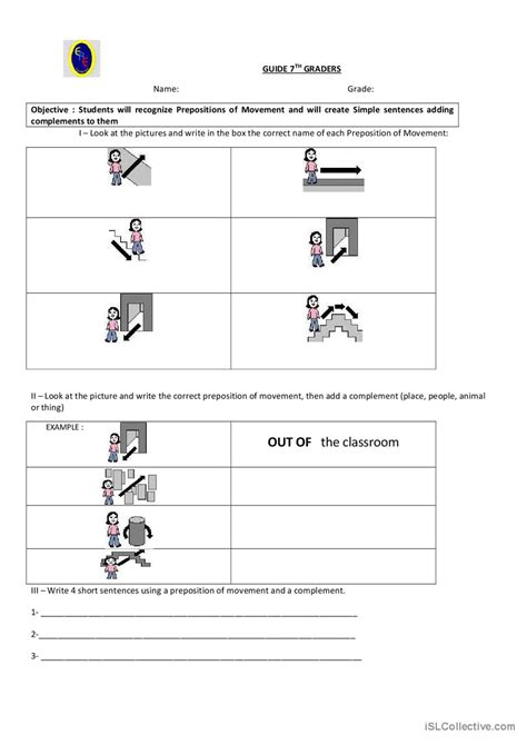 Prepositions Of Movements English ESL Worksheets Pdf Doc