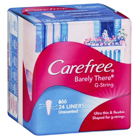 Carefree Barely There G String Unscented 24 Liners Discount Chemist