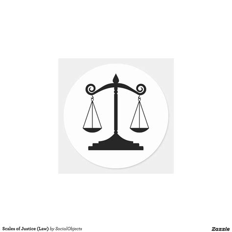 Scales Of Justice Law Round Sticker Zazzle