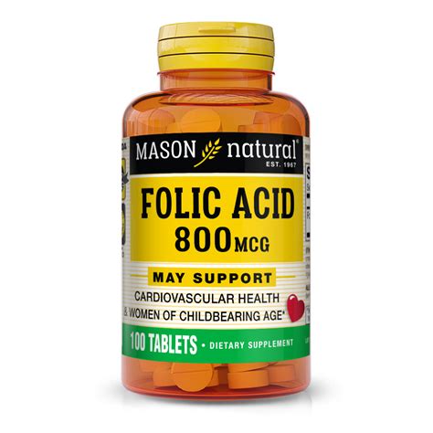 Folic Acid Mcg Nutrients Best