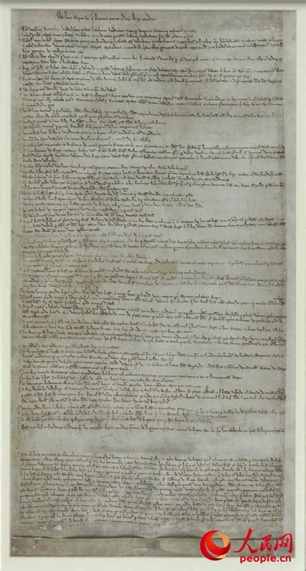 《大宪章》签署800周年 大英图书馆举办纪念展览 英国频道 人民网