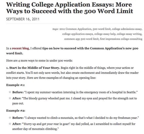 Each year, more than 1 million students apply to more than 900 common app member colleges worldwide through our online college application platform. Common App Word Limit. Tough to keep your essay short ...