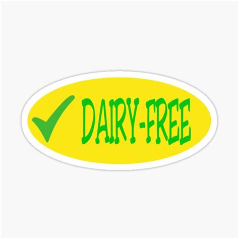 Dairy Free Stickers Redbubble